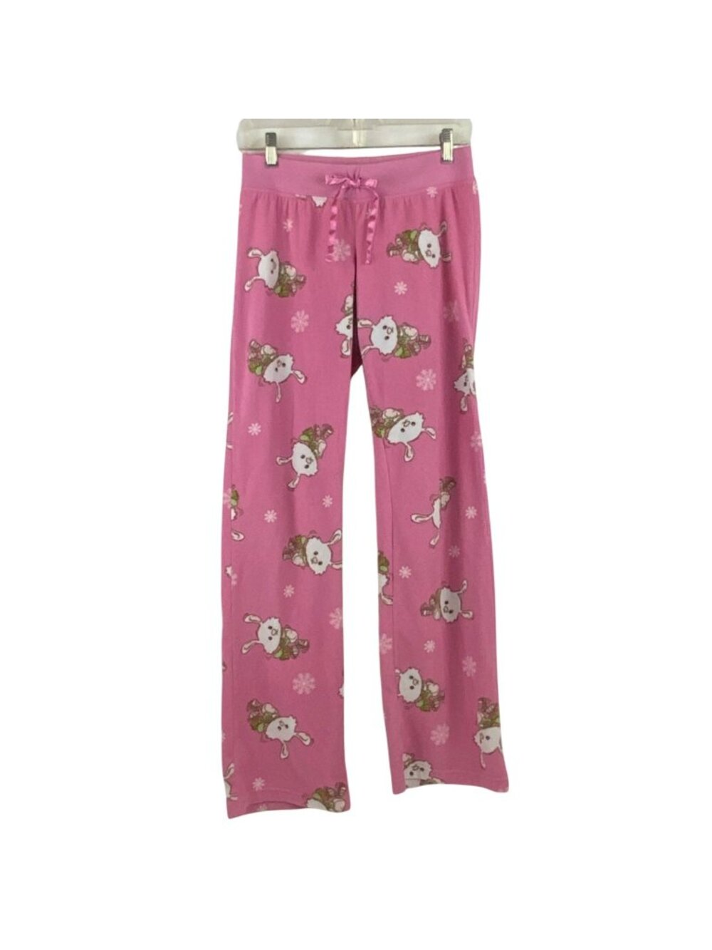 Aeropostale Womens Pink Snowbunny Fleece Pajama Pants Sz Small Winter Loungewear